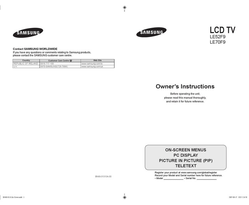 Samsung LE52F9 User manual