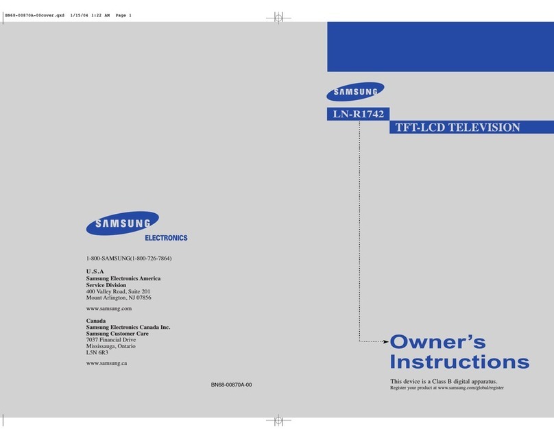 Samsung LN-R1742 User manual Samsung LN-R1742 User manual