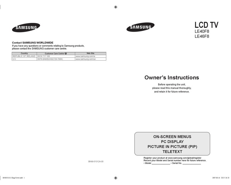 Samsung LE40F8 User manual