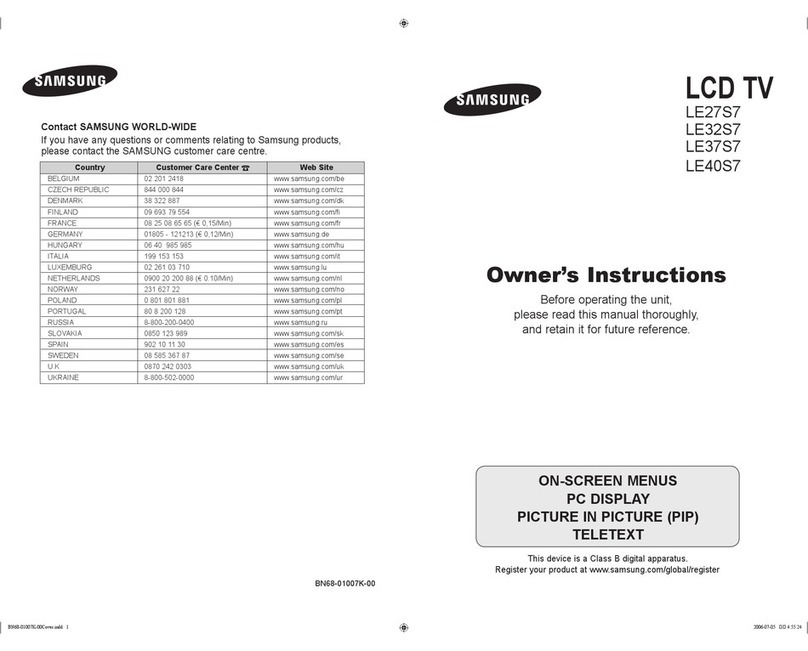 Samsung LE27S7 User manual