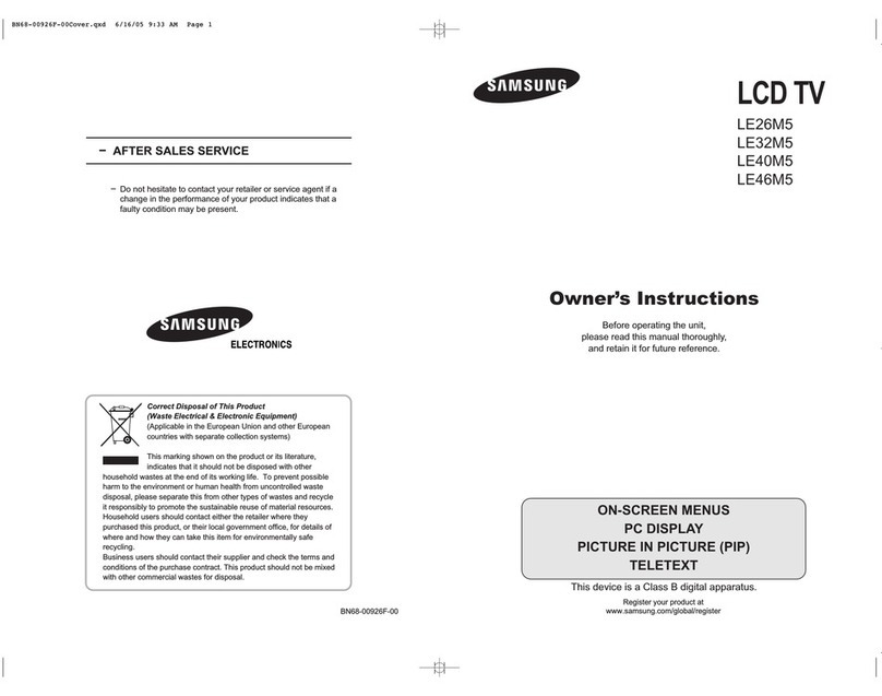 Samsung LE26M5 User manual