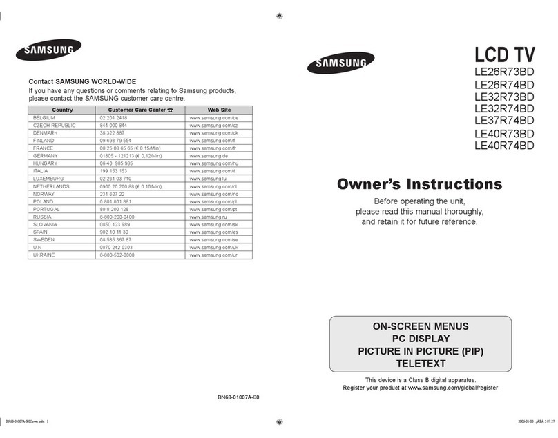 Samsung LE26R73BD User manual