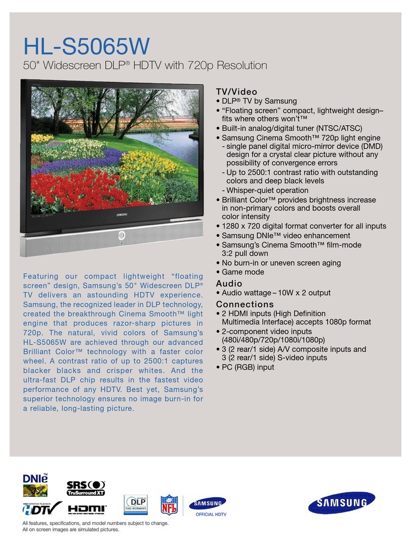 Samsung HL-S5065W Specifications