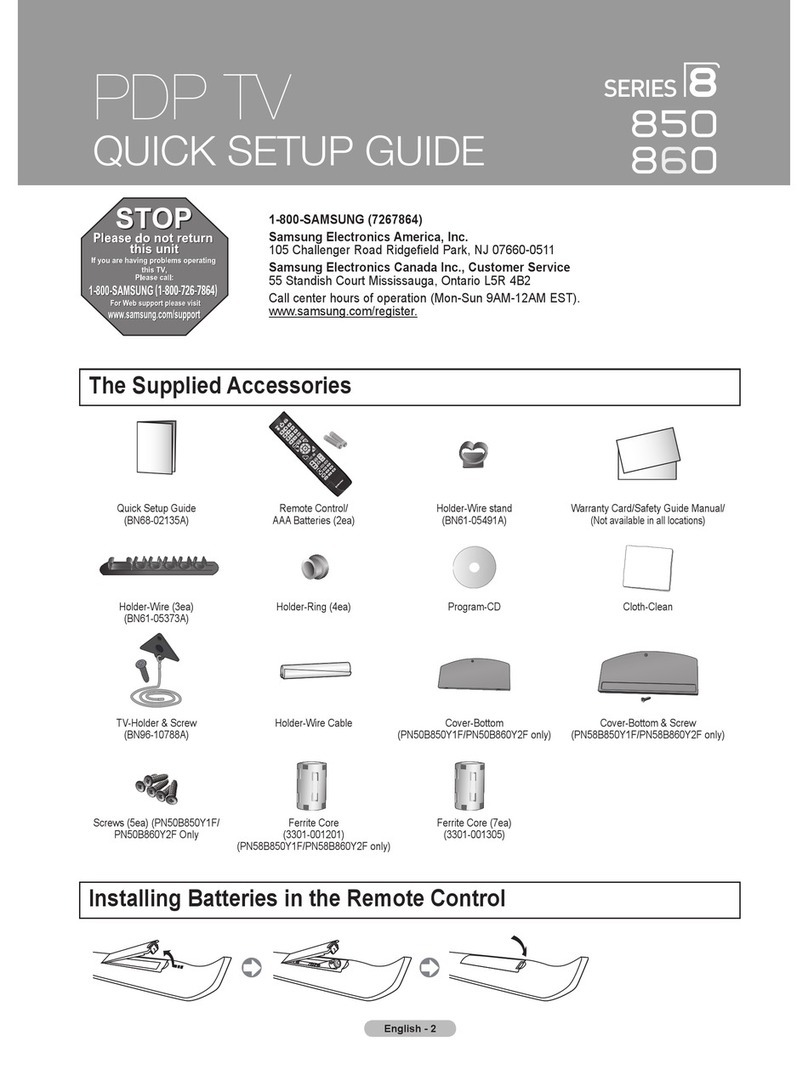 Samsung BN68-02135A Quick setup guide