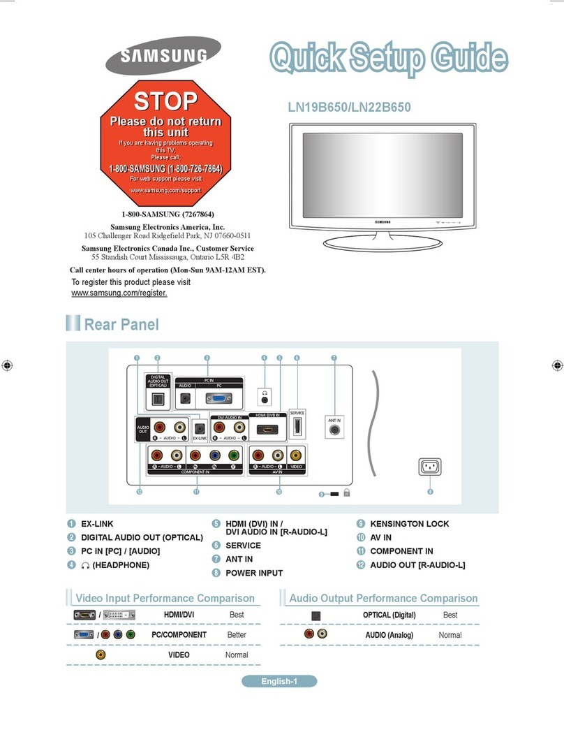 Samsung LN19B650 - 19" LCD TV User manual