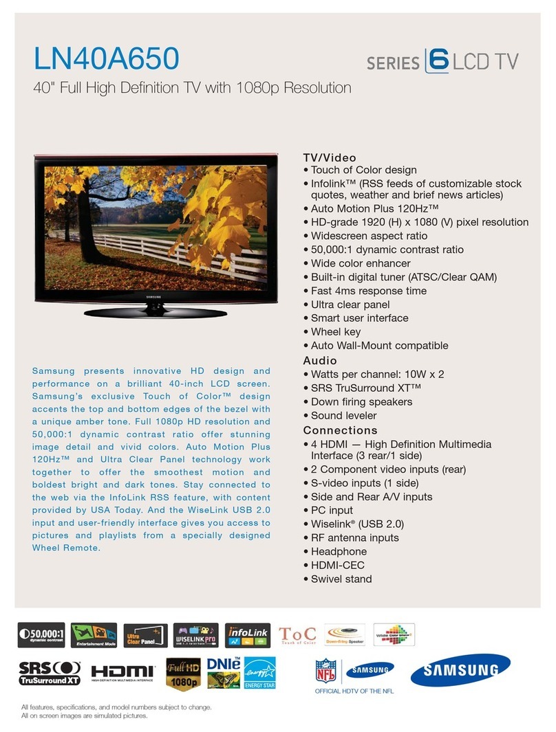 Samsung LN40A650 User manual