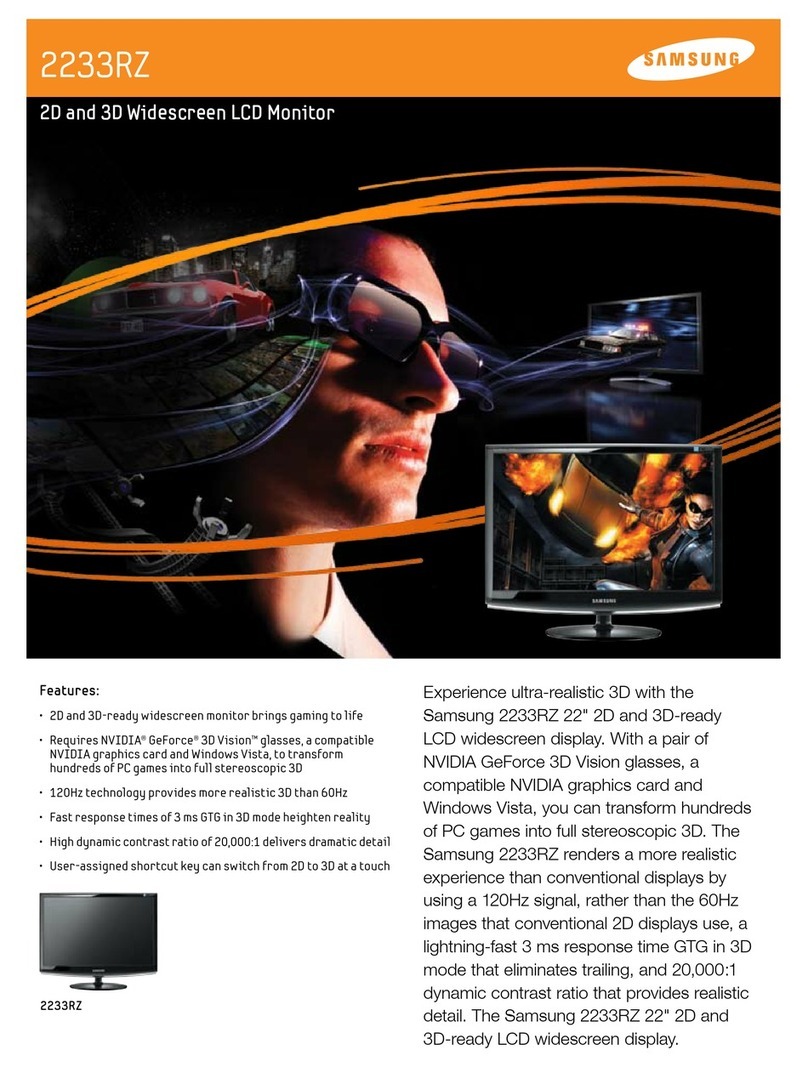 Samsung 2233RZ - Syncmaster 22" 3D Gaming LCD Monito User manual