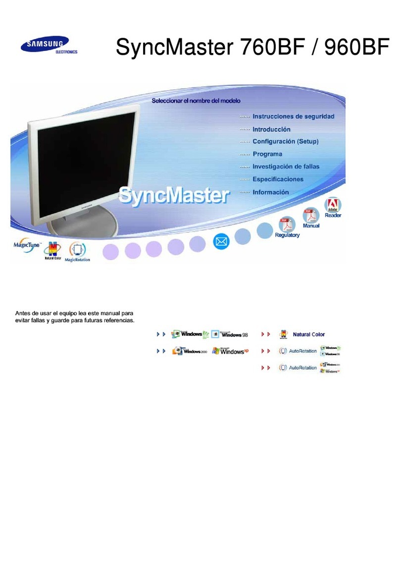 Samsung 960BF - SyncMaster - 19" LCD Monitor Instruction Manual