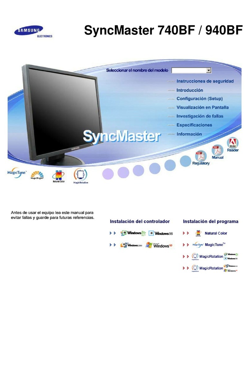 Samsung 740BF - SyncMaster - 17" LCD Monitor Instruction Manual