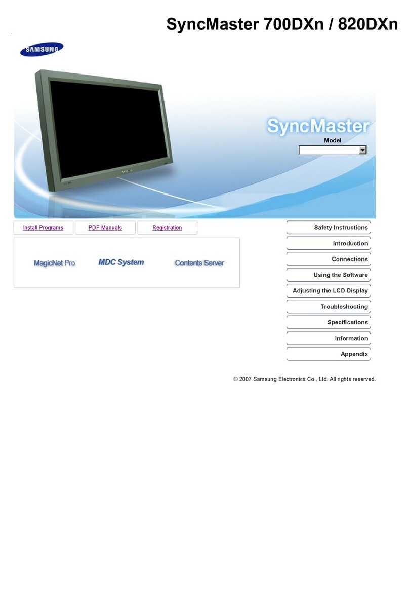 Samsung 700DXN - SyncMaster - 70" LCD Flat Panel... user manual