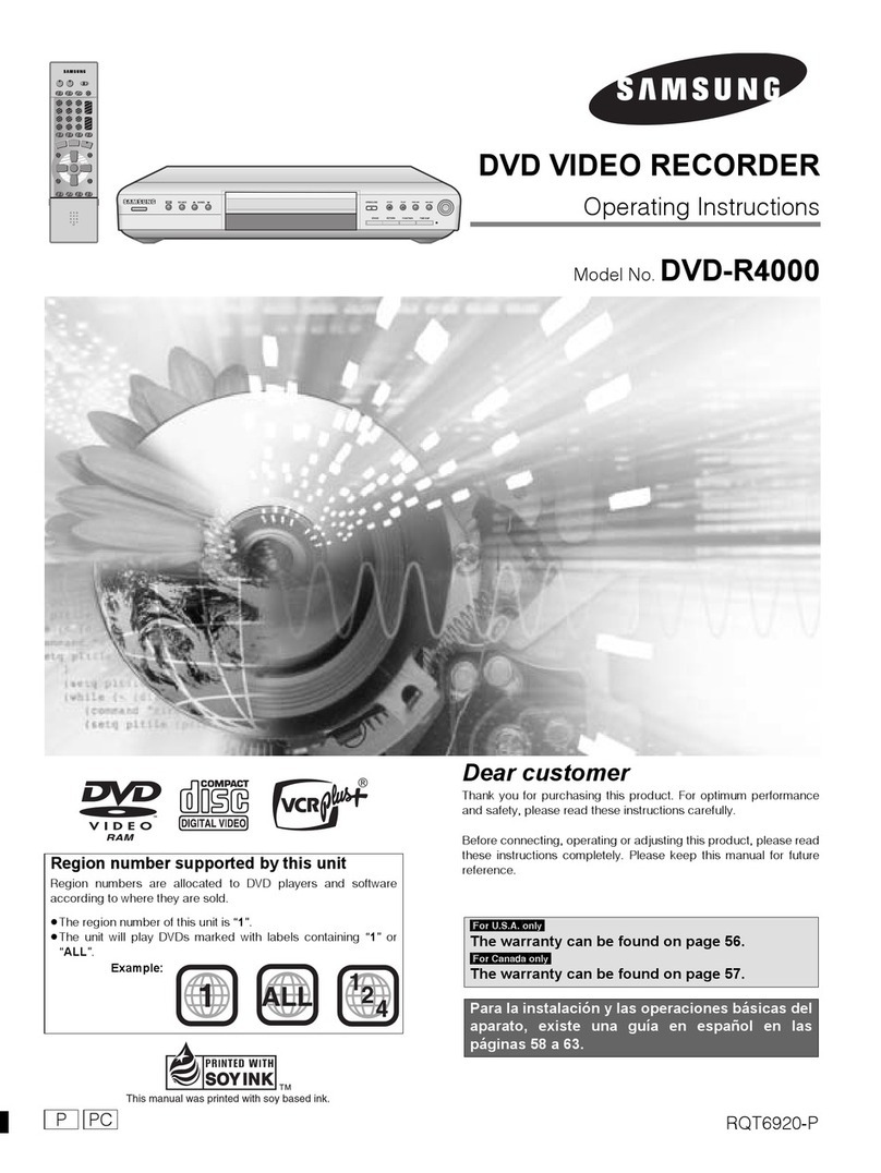Samsung DVD-R4000 operating instructions