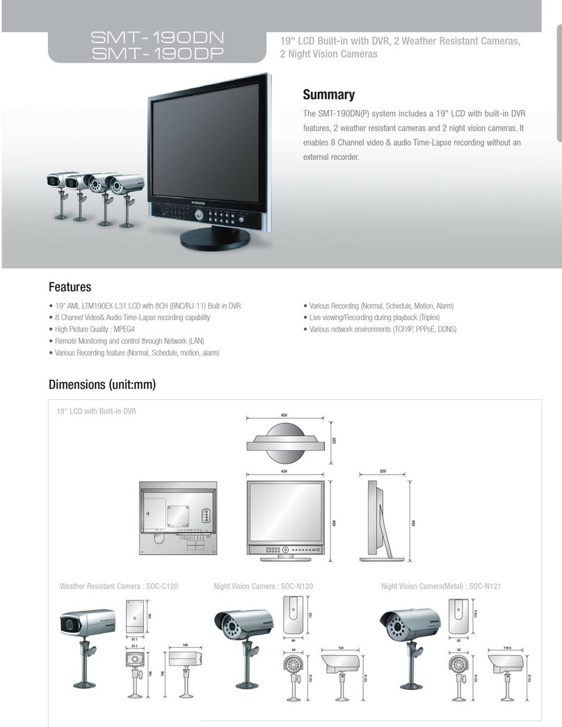 Samsung SMT-190DN - Monitor + DVR Specifications Samsung SMT-190DN - Monitor + DVR Specifications