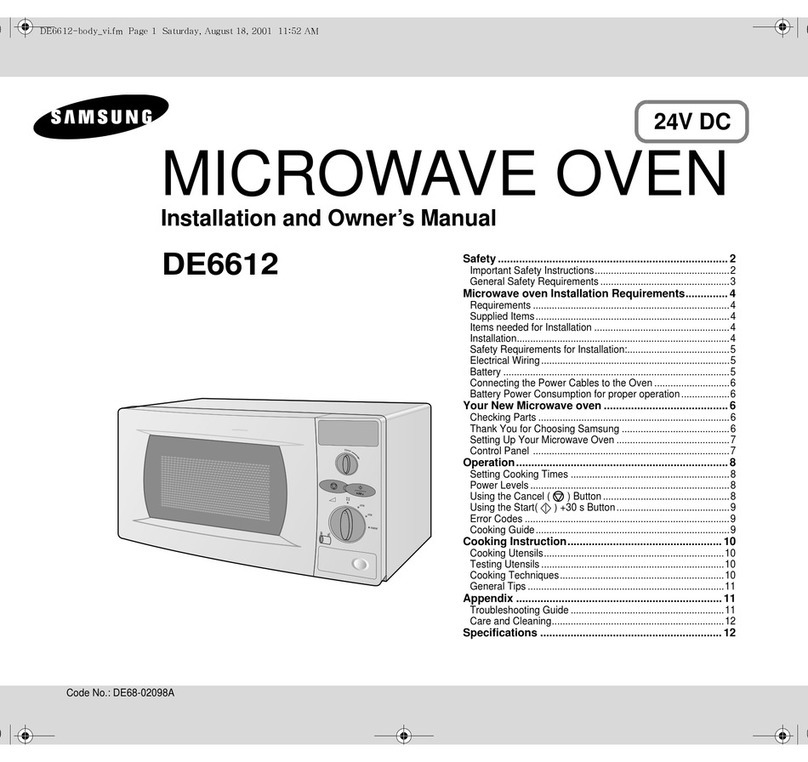 Samsung DE6612 Installation and owner's manual