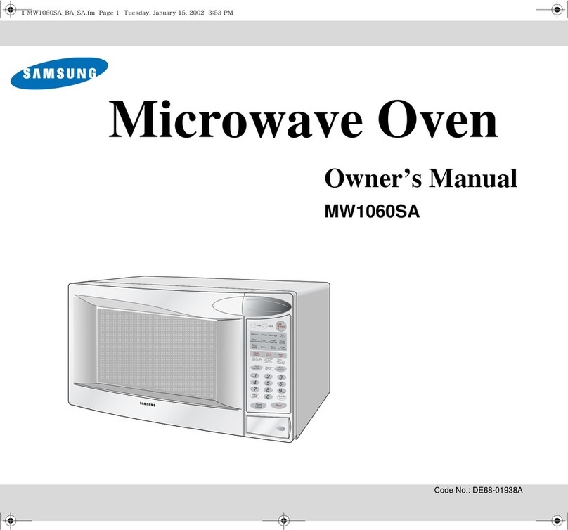 Samsung MW1660SA User manual