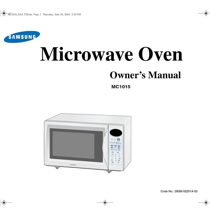 Samsung MC1015 User manual Samsung MC1015 User manual