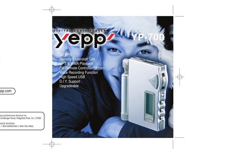 Samsung Yepp YP-700 User manual