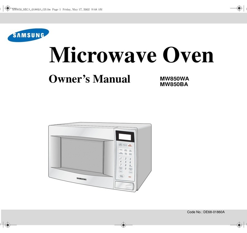 Samsung MW850BA owner's manual