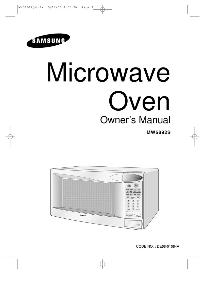 Samsung MW5892S owner's manual