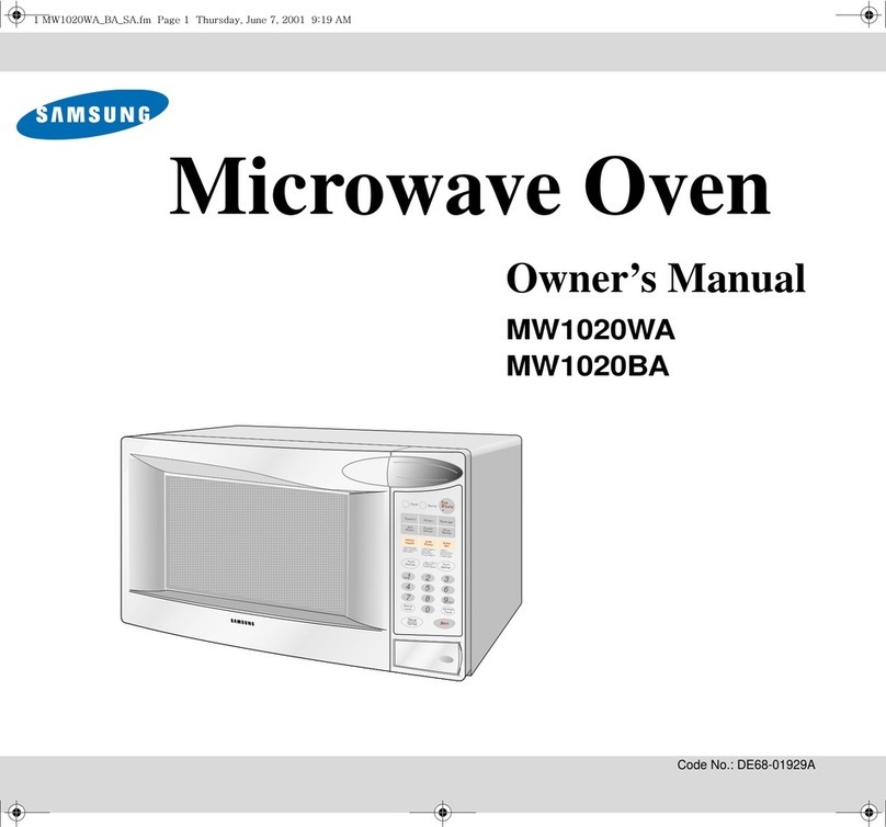 Samsung MW1020BA owner's manual