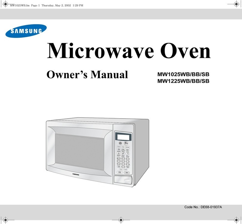 Samsung MW1025WB owner's manual