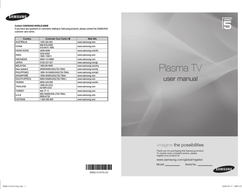 Samsung PS50A550 User manual