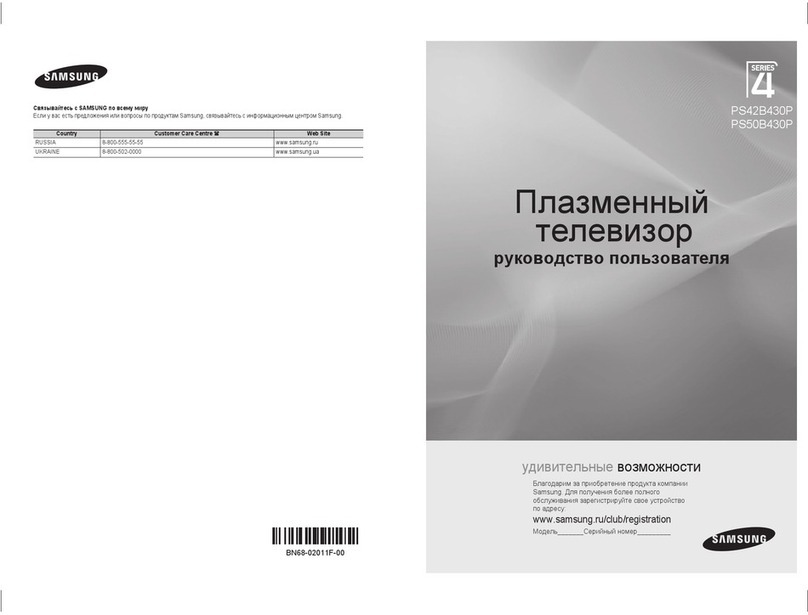 Samsung SYNCMASTER PS50B430P user manual