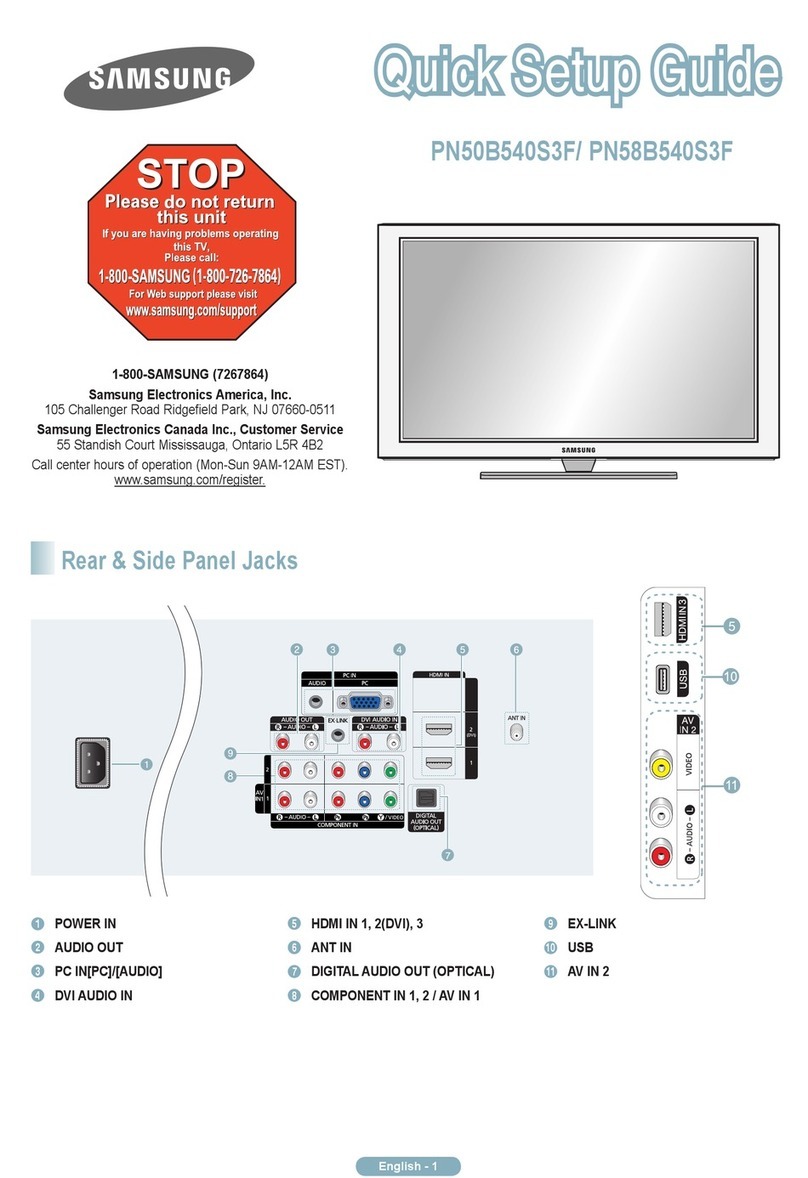 Samsung PN50B540S3F User manual