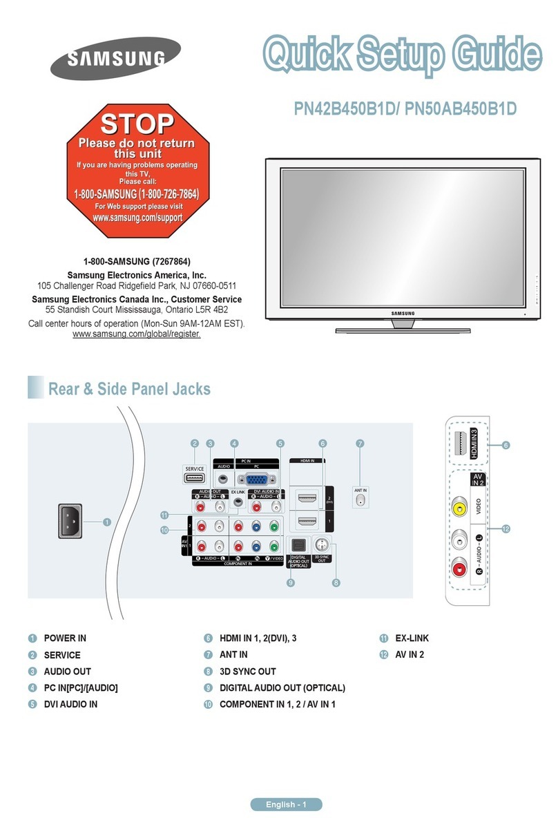 Samsung PN42B450BD User manual