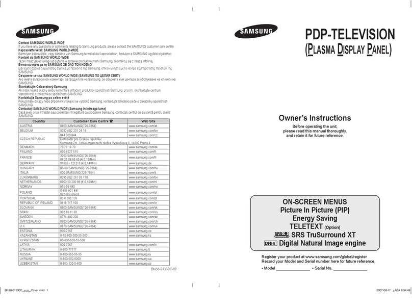 Samsung PS-42C67HD User manual