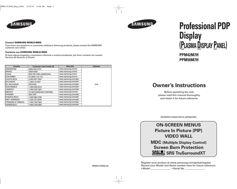 Samsung PPM50M7H User manual
