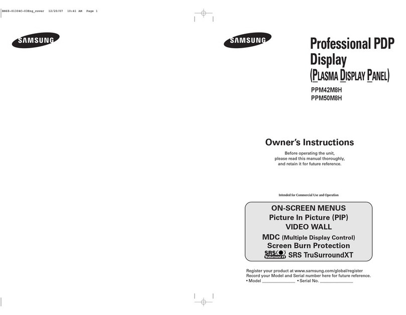 Samsung PPM42M8H User manual