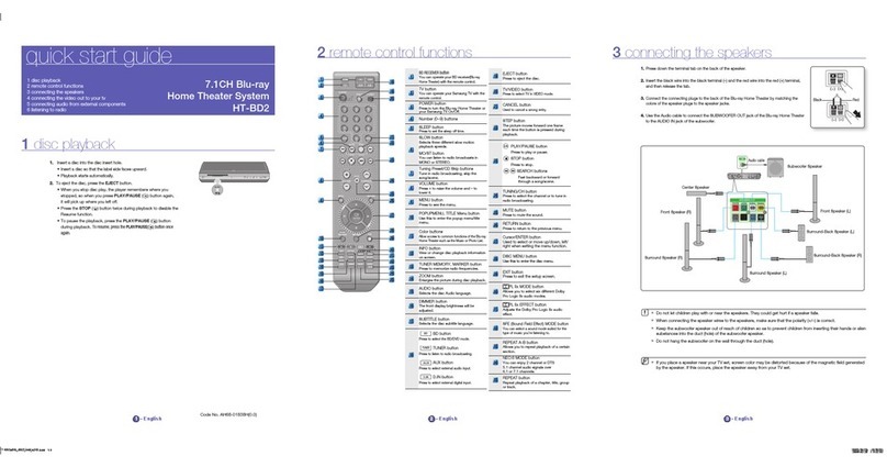 Samsung HT-BD2 User manual