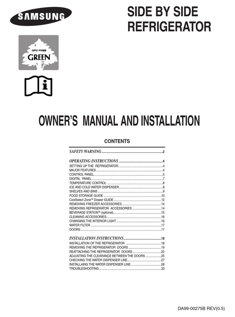 Samsung Model RS27KLMR Safety guide