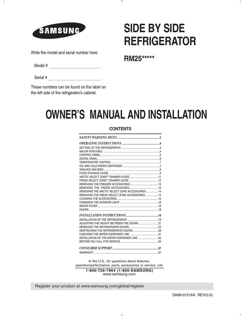 Samsung RM255LARS Owner's manual and installation
