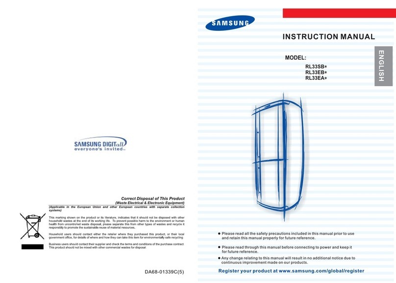 Samsung RL33EA series instruction manual