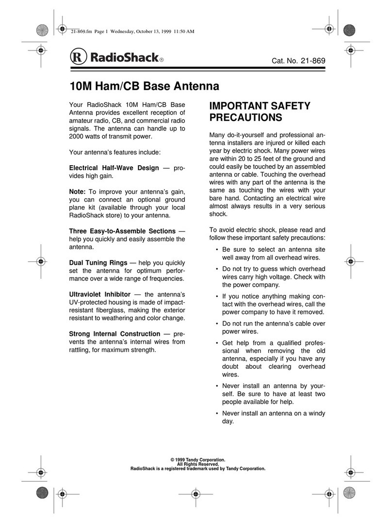 Radio Shack 21-869 user manual