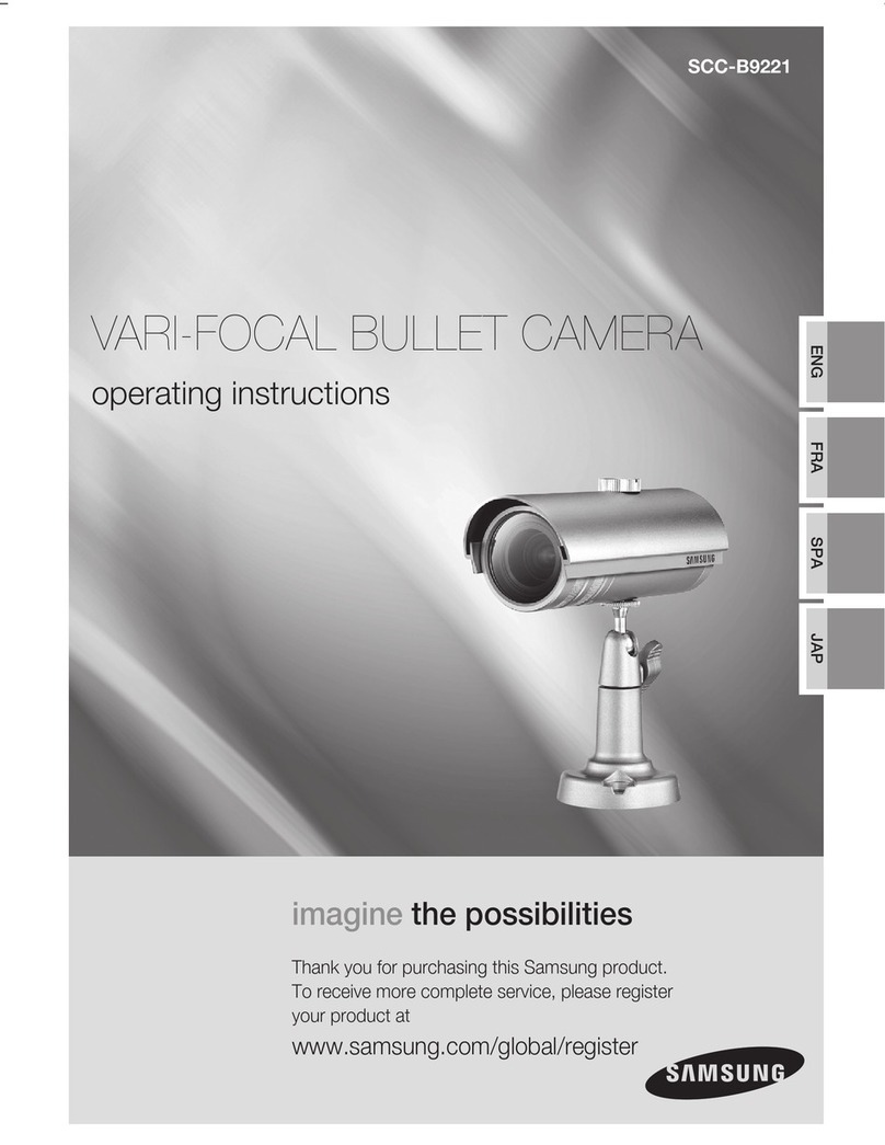 Samsung SCC-B9221 - IR Bullet Camera User manual
