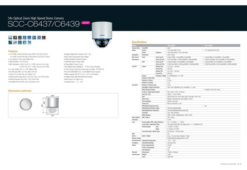 Samsung SCC-C6437 Specification sheet