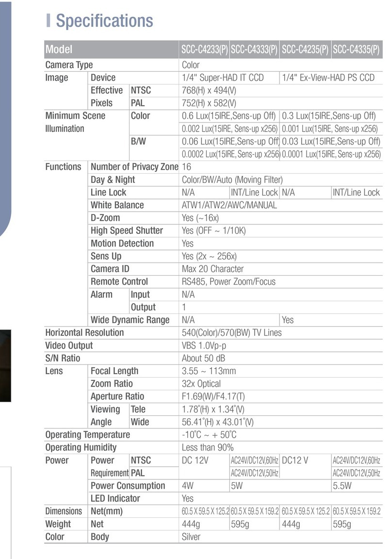Samsung SCC-C4235(P) Specification sheet