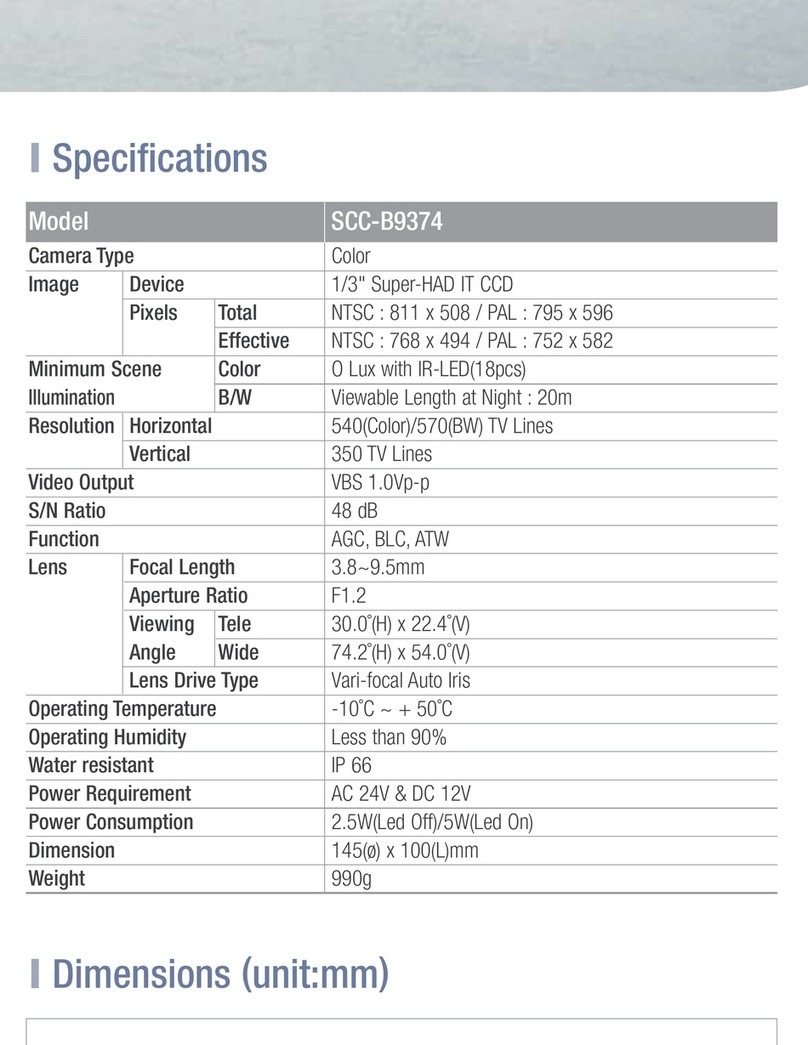 Samsung SCC-B9374 Specification sheet