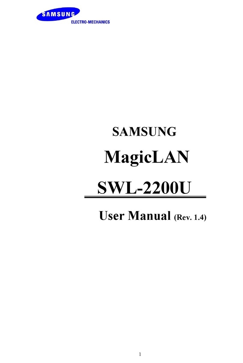 Samsung MagicLAN SWL-2200U User manual Samsung MagicLAN SWL-2200U User manual