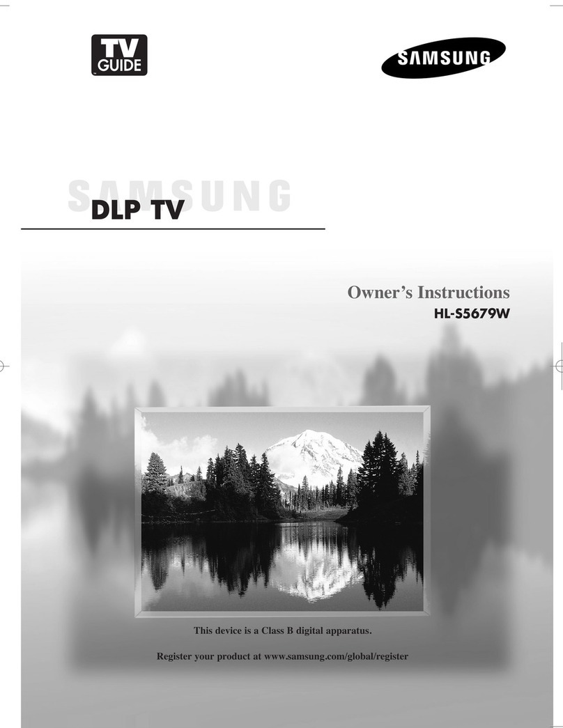 Samsung HL-S5679W - 56" Rear Projection TV User manual