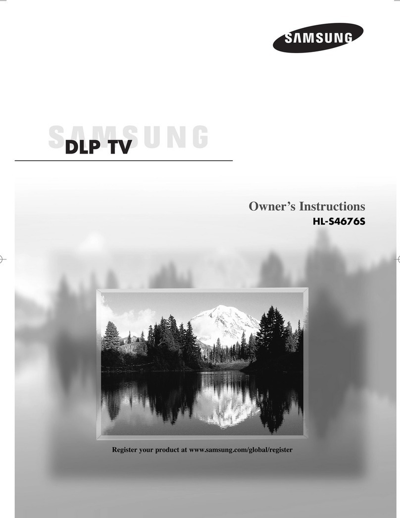 Samsung HL-S4676S - 46" Rear Projection TV User manual