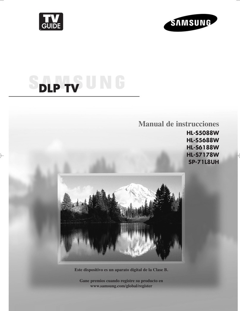 Samsung HL-S5088W - 50" Rear Projection TV Manual de instrucciones