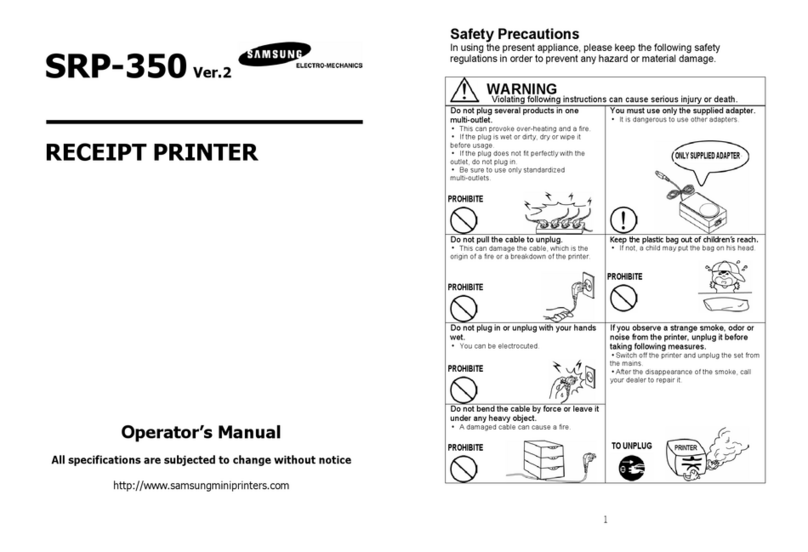 Samsung SRP-350 Bixolon Operator's manual