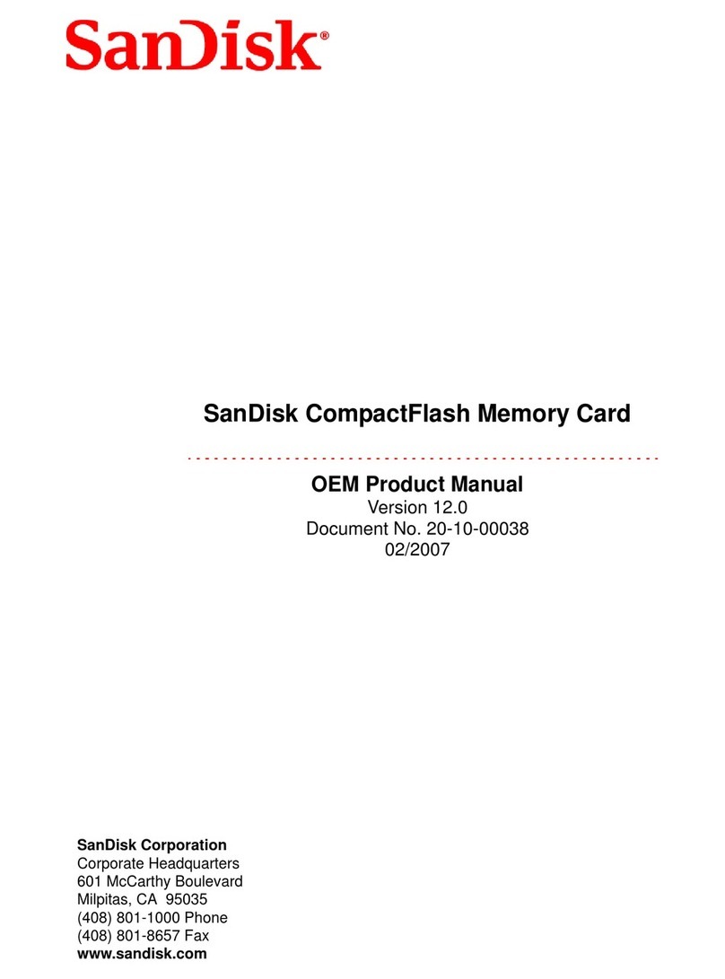 SanDisk CompactFlash Extreme III User manual