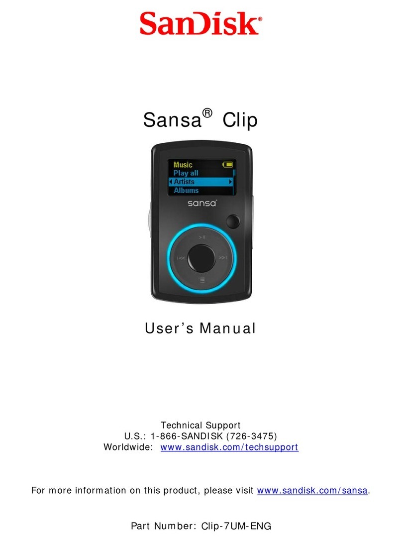 SanDisk Sansa Clip-7UM-ENG User manual