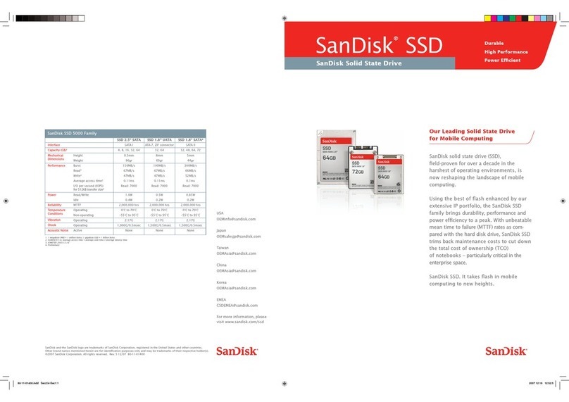 SanDisk SSD 5000 User manual SanDisk SSD 5000 User manual