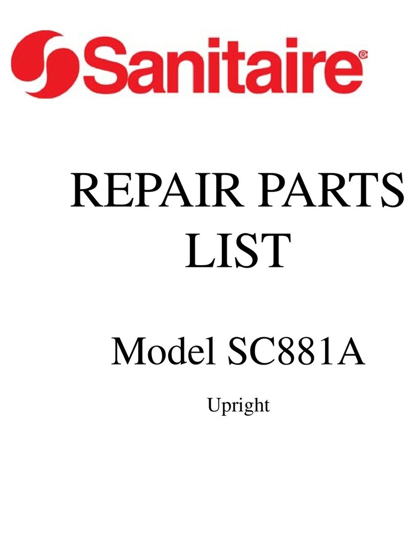 Sanitaire SC881A Repair parts list