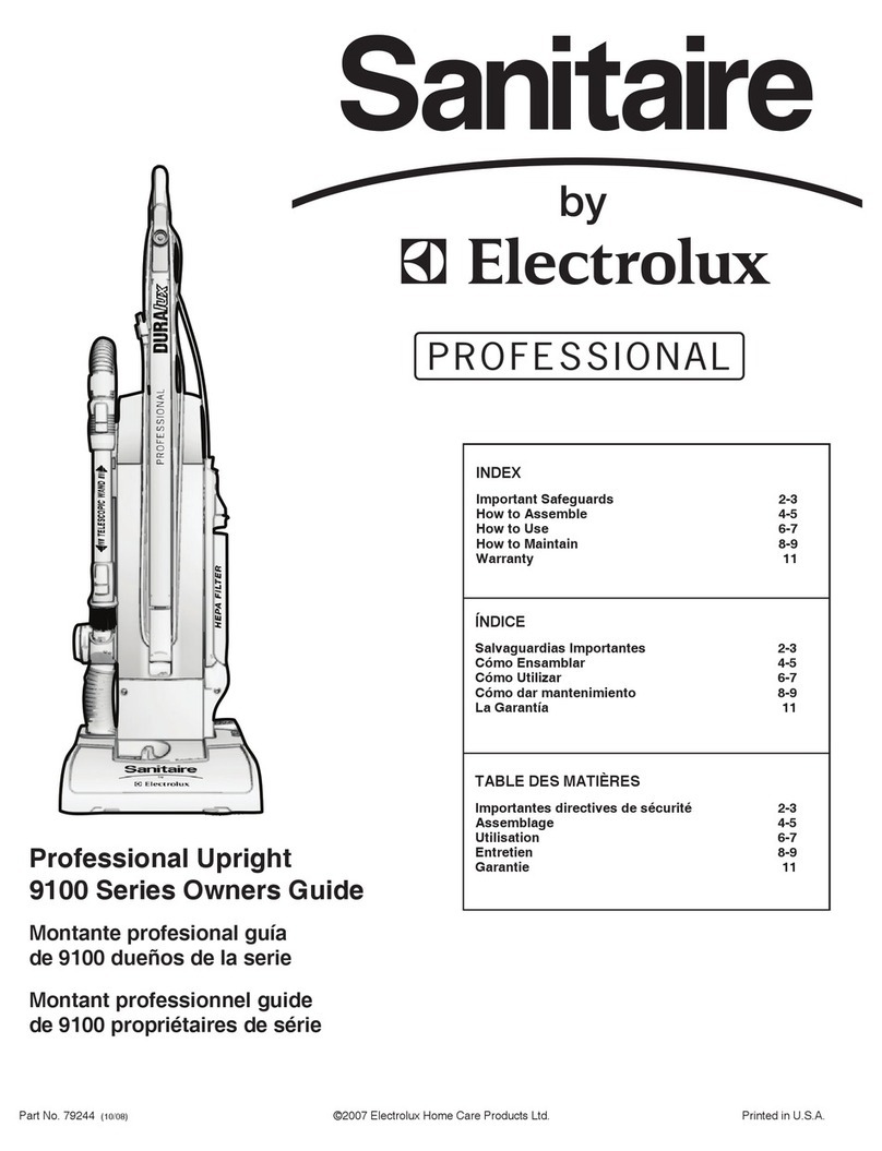 Sanitaire Electrolux 9100 Series User manual